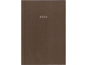 Ημερολόγιο ημερήσιο NEXT Fabric δετό 12x17cm 2023 καφέ